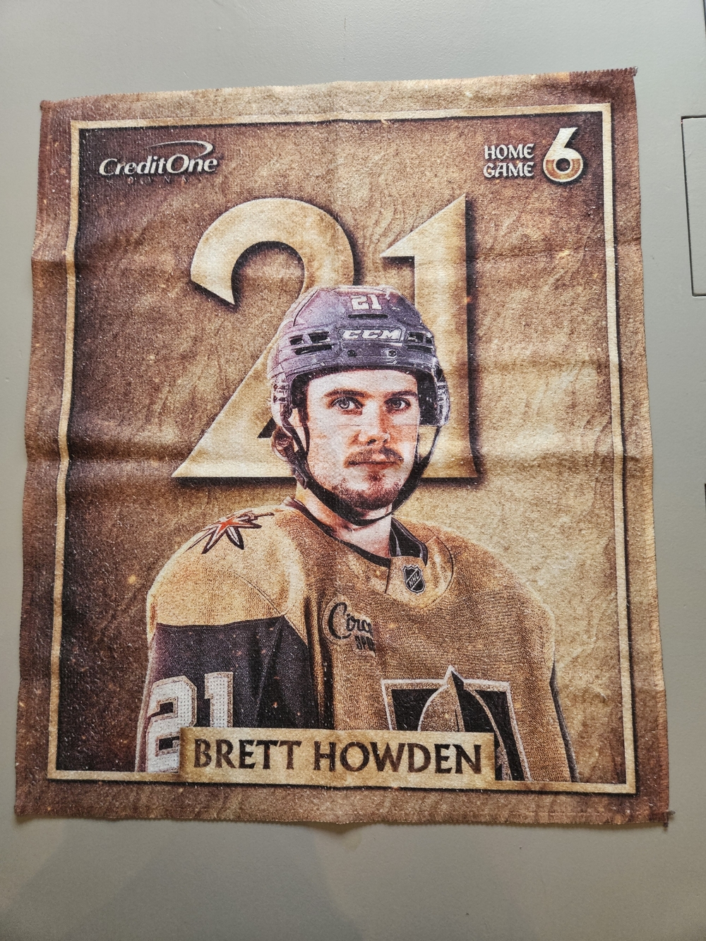 Las Vegas Golden Knights Rally Towel From Round 2, Game 5 Against Anaheim Ducks